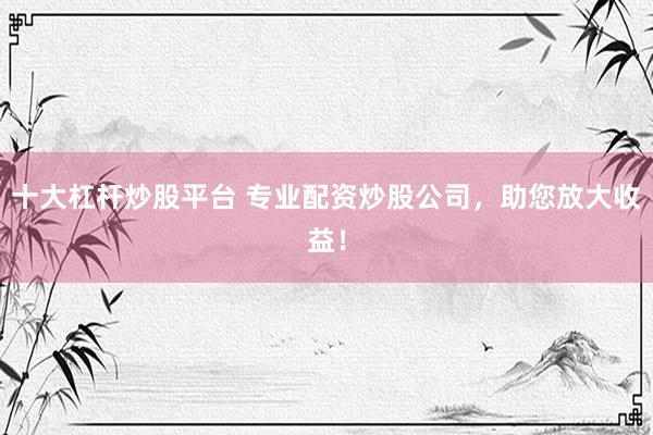 十大杠杆炒股平台 专业配资炒股公司，助您放大收益！