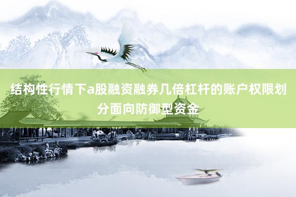 结构性行情下a股融资融券几倍杠杆的账户权限划分面向防御型资金