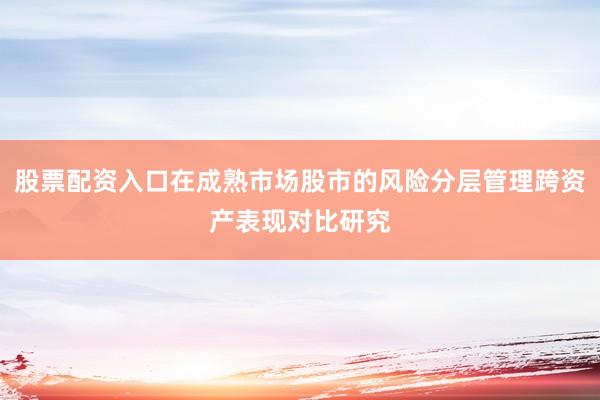 股票配资入口在成熟市场股市的风险分层管理跨资产表现对比研究