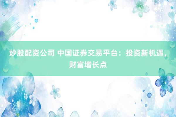 炒股配资公司 中国证券交易平台：投资新机遇，财富增长点